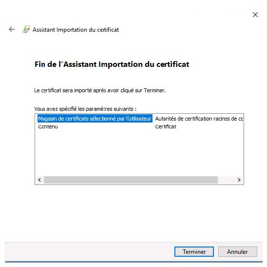 Magasin de certificat