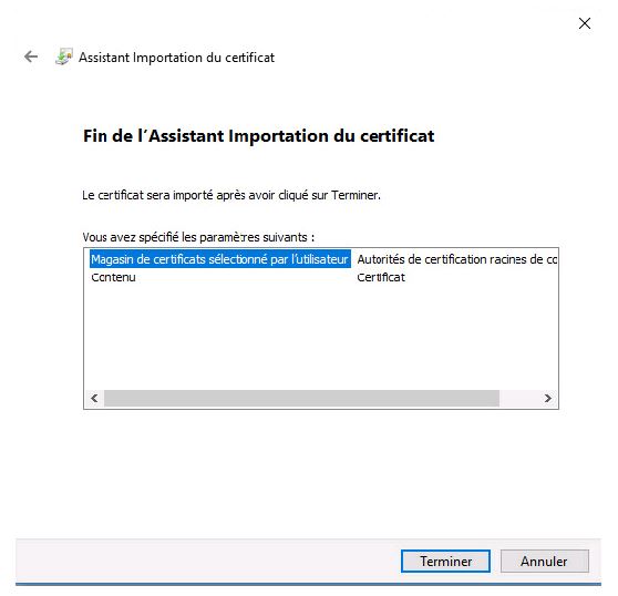 Magasin de certificat